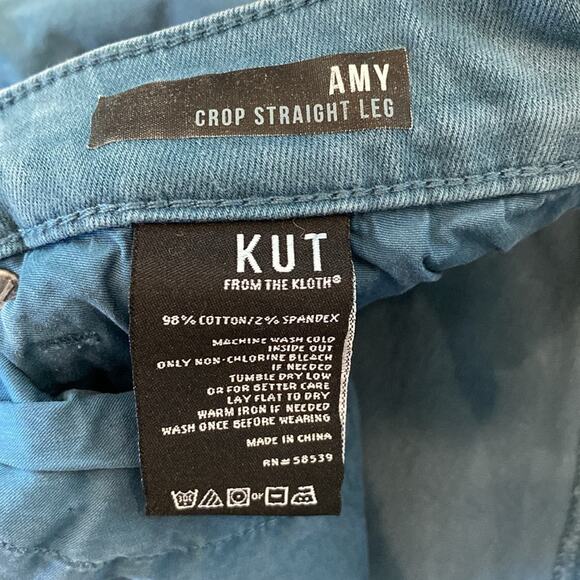 KUT From The Kloth Women's Amy High Rise Crop Straight Leg Jean Size 16W - Picture 7 of 11
